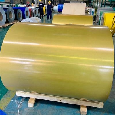 プリペイント カラーコーティング アルミコイル 厚いフィルムで覆われた 1060 3003 カラーコーティング PE PVDF アルミコイル